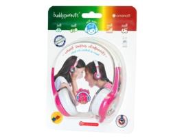Auscultadores com Fio BUDDYPHONES 0727542484319 (On Ear - Rosa)
