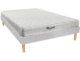 Sommier + Colchão MORGENGOLD Wolkenlos (Branco - Madeira - 140x190 cm)