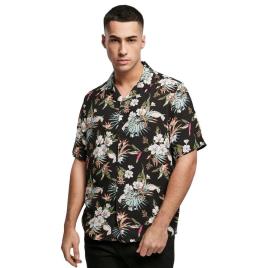 Urban Classics Camisa Manga Curta Viscose Aop Resort 4XL Black Tropical