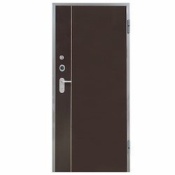 Porta de entrada blindada HI-TECH WENGUÉ 80X210CM DIREITA
