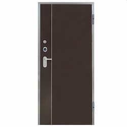 Porta de entrada blindada HI-TECH WENGUÉ 90X204CM DIREITA FENÓLICO