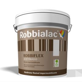 Tinta plástica de exterior acetinado ROBBIFLEX BRANCO 15L ROBBIALAC