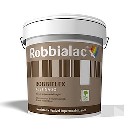 Tinta plástica de exterior acetinado ROBBIFLEX BRANCO 15L ROBBIALAC