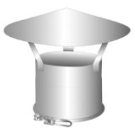 Chapéu simples parede dupla D150-200MM 0.5MM