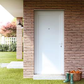 Porta de entrada de PVC MULTI SEVILHA 98X208CM BRANCA ESQUERDA