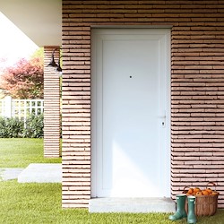 Porta de entrada de PVC MULTI SEVILHA 98X208CM BRANCA ESQUERDA