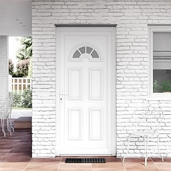 Porta de entrada de PVC MULTI IBIZA 98X208CM BRANCA DIREITA