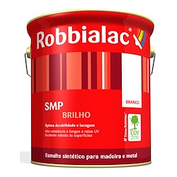 Esmalte sintético para madeira e metal ROBBIALAC 4L BRANCO