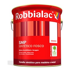 Esmalte sintético para madeira e metal ROBBIALAC 4L BRANCO