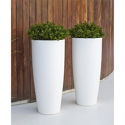 Vaso de resina BAMBU D40CM BRANCO