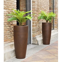 Vaso de resina BAMBU D40CM BRONZE