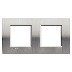 Espelho duplo para 4 módulos LIVING LIGHT AÇO