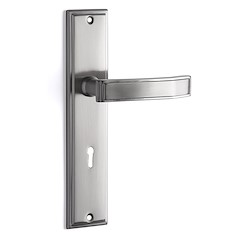 Puxador de porta placa LATÃO ESCOVADO
