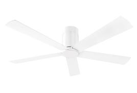 Ventoinha 5 lâminas TRENTO D132CM ALUMÍNIO BRANCO BRILHANTE