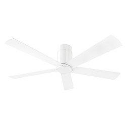 Ventoinha 5 lâminas TRENTO D132CM ALUMÍNIO BRANCO BRILHANTE