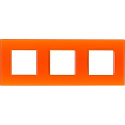 Espelho triplo para 6 módulos LIVING LIGHT LARANJA