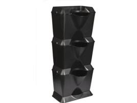 Vaso MINI GARDEN Corner (Preto-25X19,5X33,5 cm)