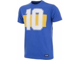 T-shirt para Homem COPA FOOTBALL numero 10 Boca Juniors Retro Azul para Futebol (M)