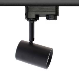 Foco led railcook 7w preto trifásico branco frio