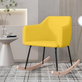 vidaXL Cadeira de baloiço tecido amarelo