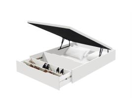 Base Flex Box Sapateira Natural 90X200 Roupeiro Horizontal - Cama com arrumação - Conforama