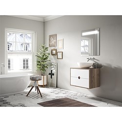 Móvel de casa de banho KOMPAS CARVALHO NEVE 80