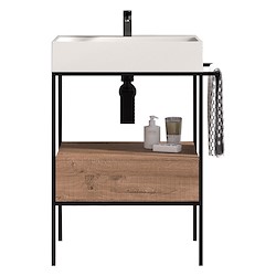Móvel de casa de banho OUTLINE CASTANHO 100