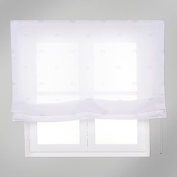 Estore japonês PLISSADO NUVENS AZUL