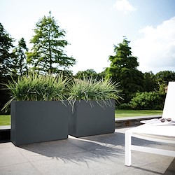 Floreira com rodas PURE SOFT BRICK DIVIDER WHEELS ANTRACITE