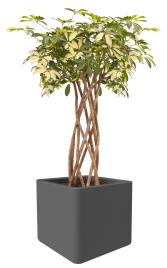 Vaso com rodas PURE SOFT BRICK WHEELS ANTRACITE