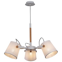 Candeeiro de teto suspenso NORDICA II BRANCO MADEIRA