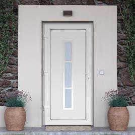 Porta de entrada de PVC ALABAMA 98X208CM BRANCA DIREITA