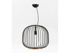 Candeeiro de Teto ELS BANYS Owen (Preto - E27 - Máx. 40W - Metal, Madeira)