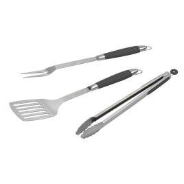 Conjunto 3 acessórios INOX PRETO BARBECOOK