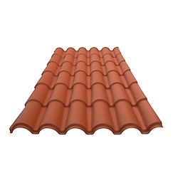 Placa sintética imitação telha 30COPPI TERRACOTA 1840X980MM