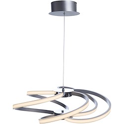 Candeeiro de teto suspenso DOMINICA CROMADO