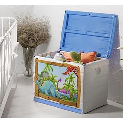Baú de resina DINOSSAUROS 260L 61X80X53CM