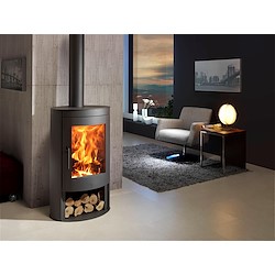 Salamandra de aço OVAL ECODESIGN PRETO 11KW