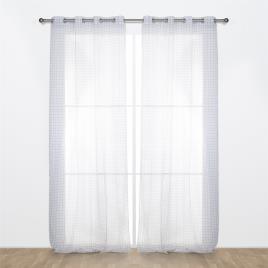 Cortinado QUADRADOS CINZA 5 140X270CM