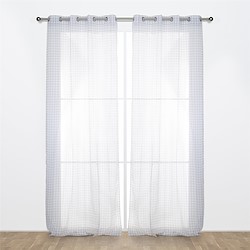 Cortinado QUADRADOS CINZA 5 140X270CM