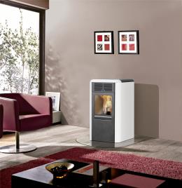 Salamandra a pellets CHIP PLUS BRANCO 8KW