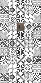 Base de duche IMAGE PATCHWORK CINZA 140X70 CM