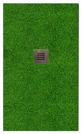 Base de duche IMAGE GRASS 120X80 CM VERDE