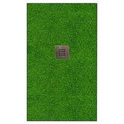 Base de duche IMAGE GRASS 120X80 CM VERDE