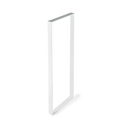 Pé de móvel QUADRADO AÇO 800X300X40X5 BRANCO MATE