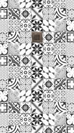 Base de duche IMAGE PATCHWORK CINZA 160X90 CM