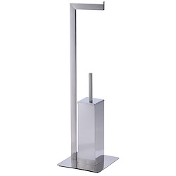 Piaçaba com porta-rolos QUADDRO CROMADO