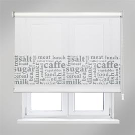 Estore de rolo LETTERS CINZA 169X190CM MURTRA