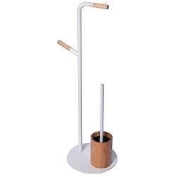 Piaçaba com porta-rolos SCANDI BRANCO