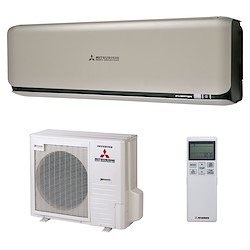 Ar condicionado fixo (1X1) MITSUBISHI DIAMOND SRK25ZSX-W 12000BTU TITÂNIO